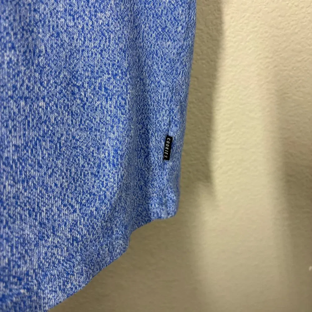 Cookies Mens XL Crew Neck Tee Blue Cotton Blend Short Sleeves - Picture 5 of 9